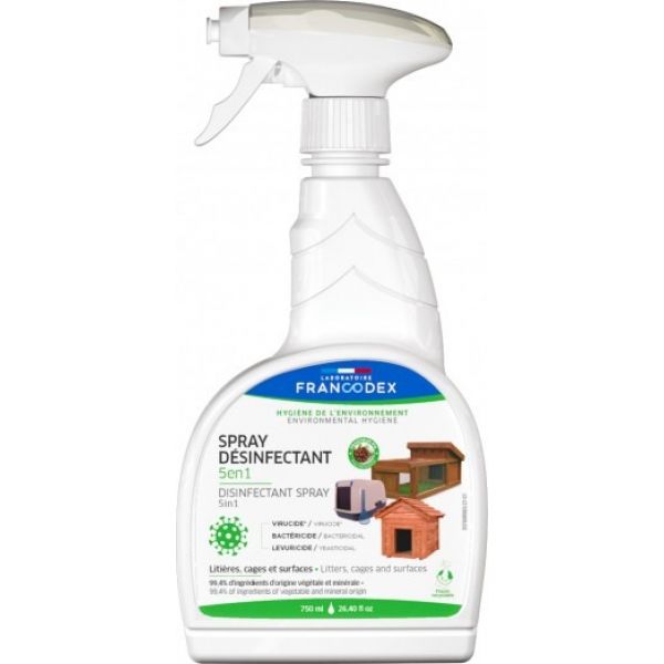 Spray désinfectant poulailler 5 en 1 - Francodex - Poulailler Direct